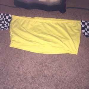 Yellow Checker Crop top